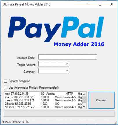 paypal money adder v8.0 2017 activation code free